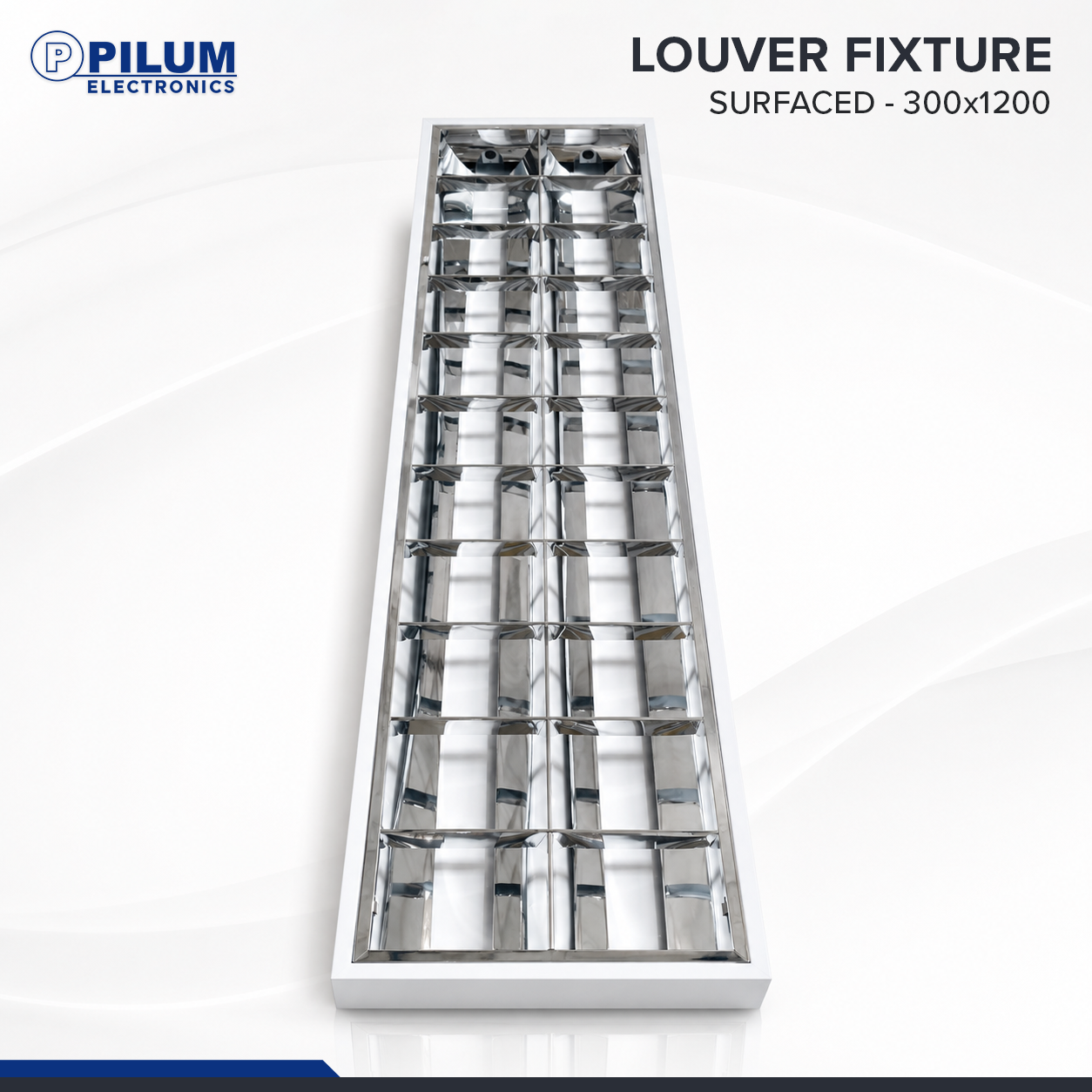 Louver Troffer Fixture - Surface Mounted 300x1200