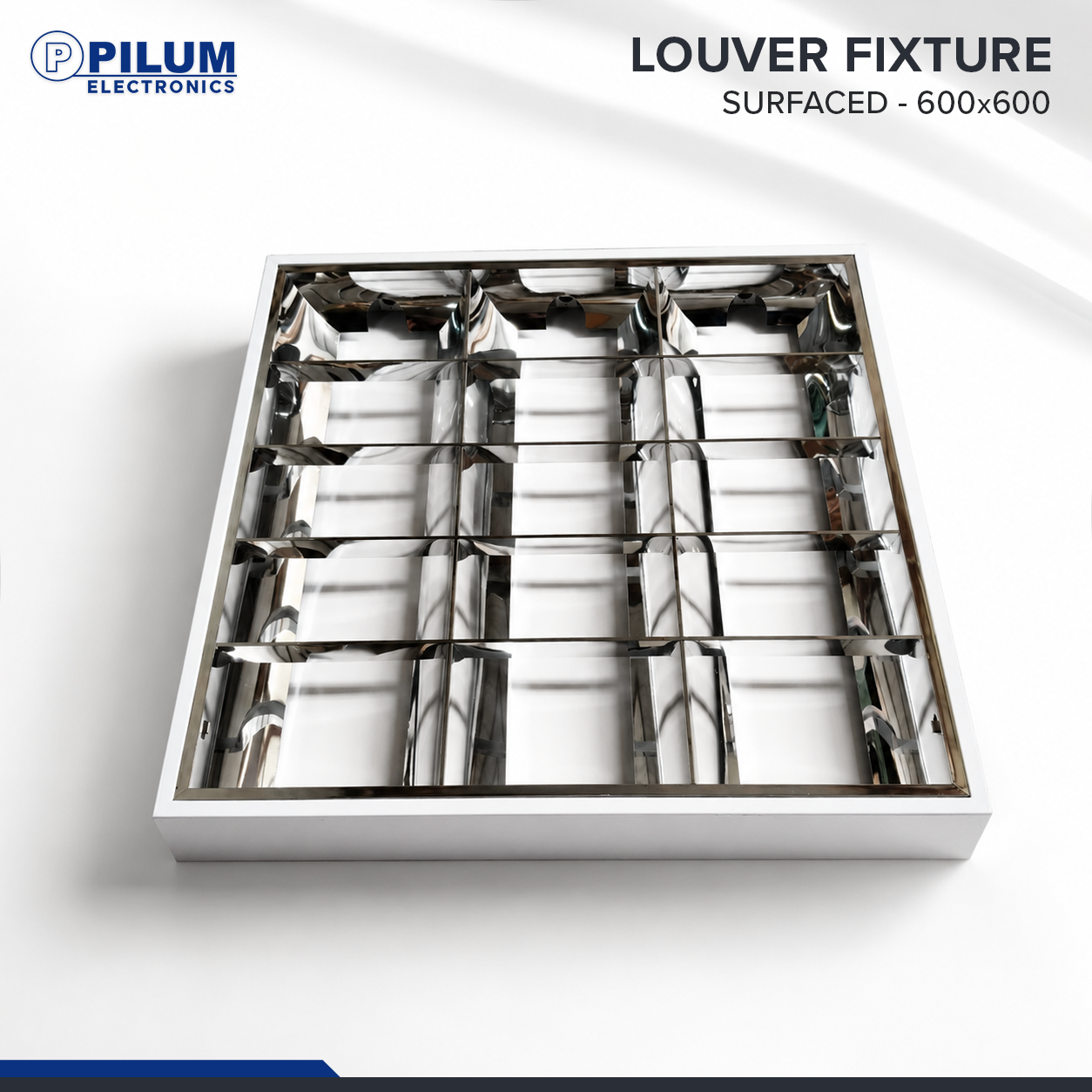 Louver Troffer Fixture - Surface Mounted 600x600