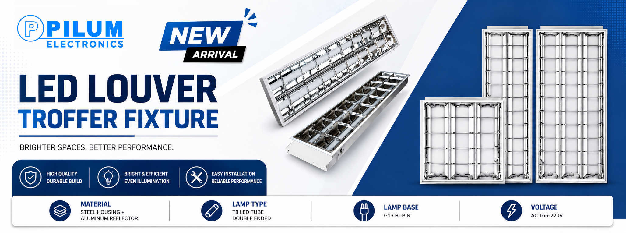 Louver Troffer Fixtures