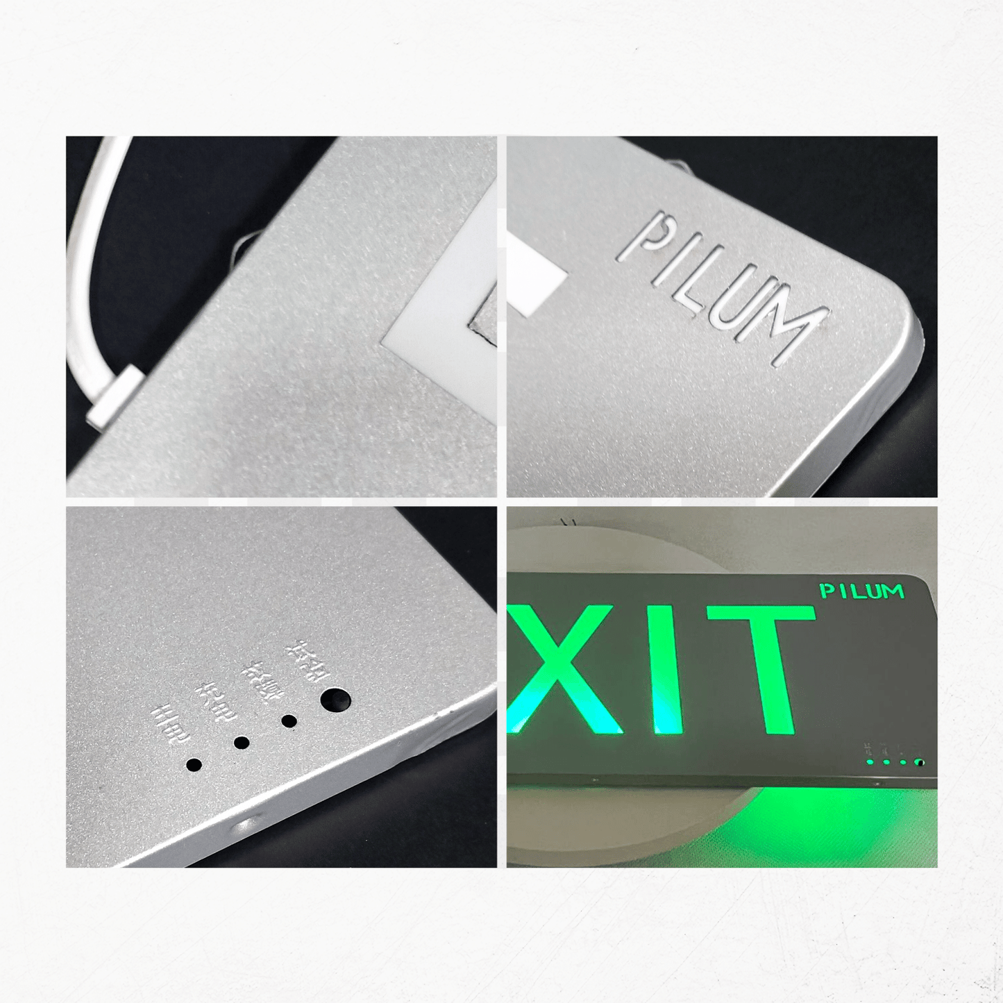 LED Exit Sign - Double Face - Stainless