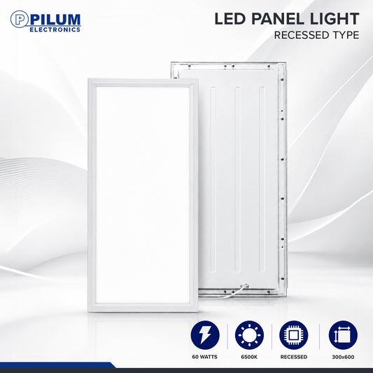 LED Panel Light - Recessed - 30x60cm