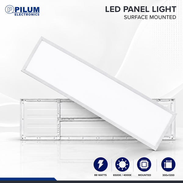 LED Panel Light - Surface Mounted - 30x120cm