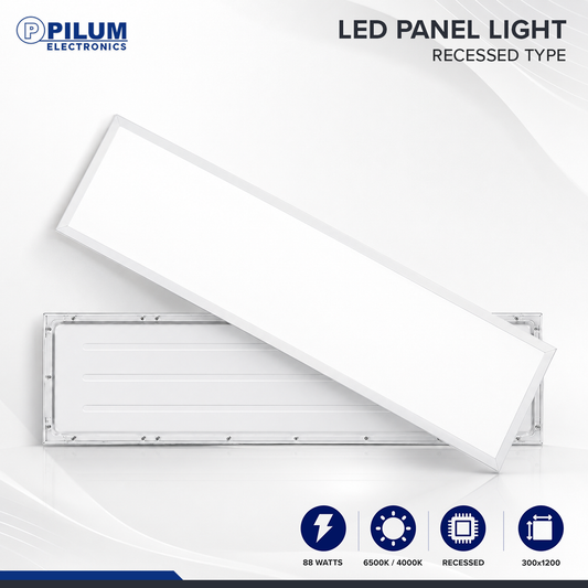 LED Panel Light - Recessed - 30x120cm