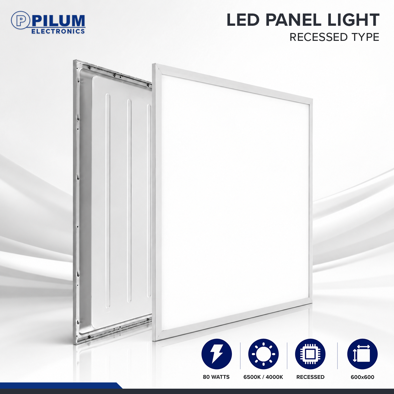 LED Panel Light - Recessed - 60x60cm