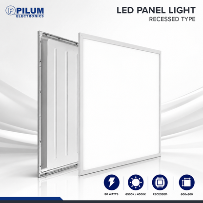 LED Panel Light - Recessed - 60x60cm