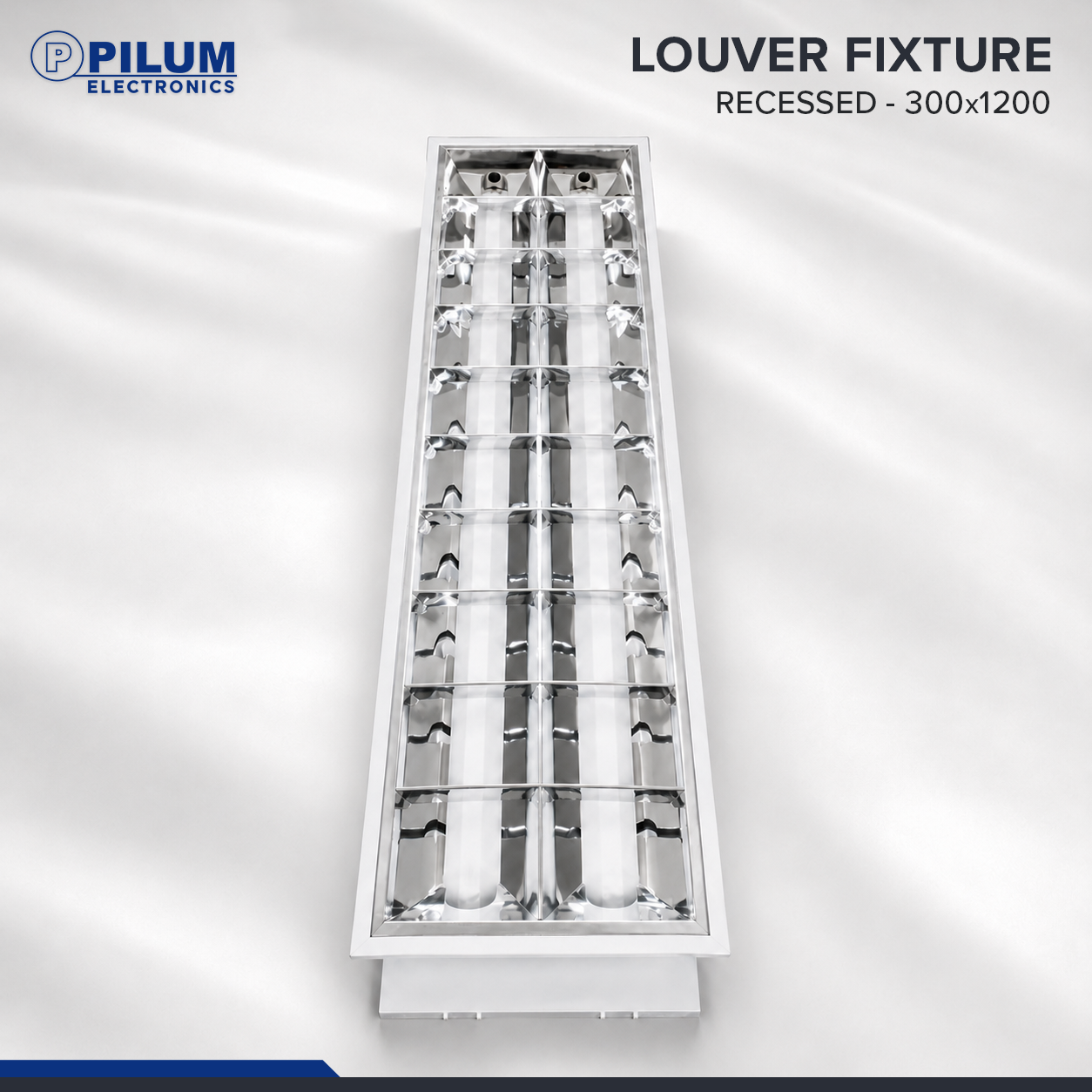 Louver Troffer Fixture - Recessed Type 300x1200