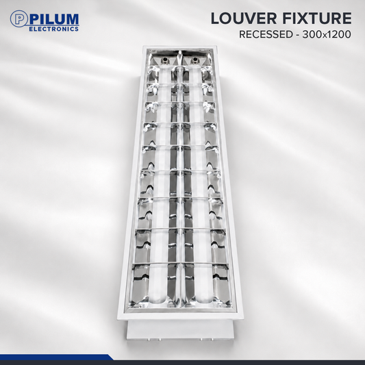 Louver Troffer Fixture - Recessed Type 300x1200