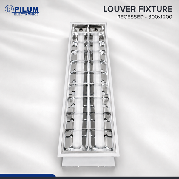 Louver Troffer Fixture - Recessed Type 300x1200