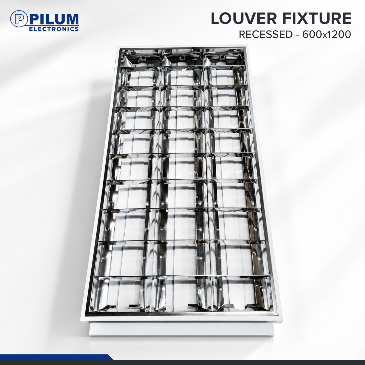Louver Troffer Fixture - Recessed Type 600x1200