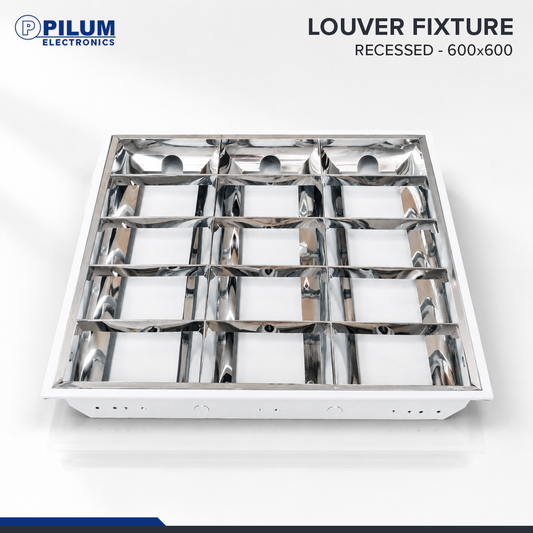 Louver Troffer Fixture - Recessed Type 600x600