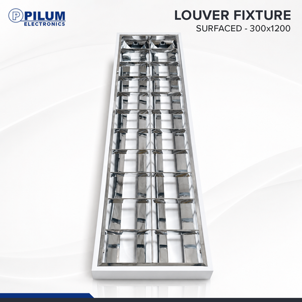 Louver Troffer Fixture - Surface Mounted 300x1200