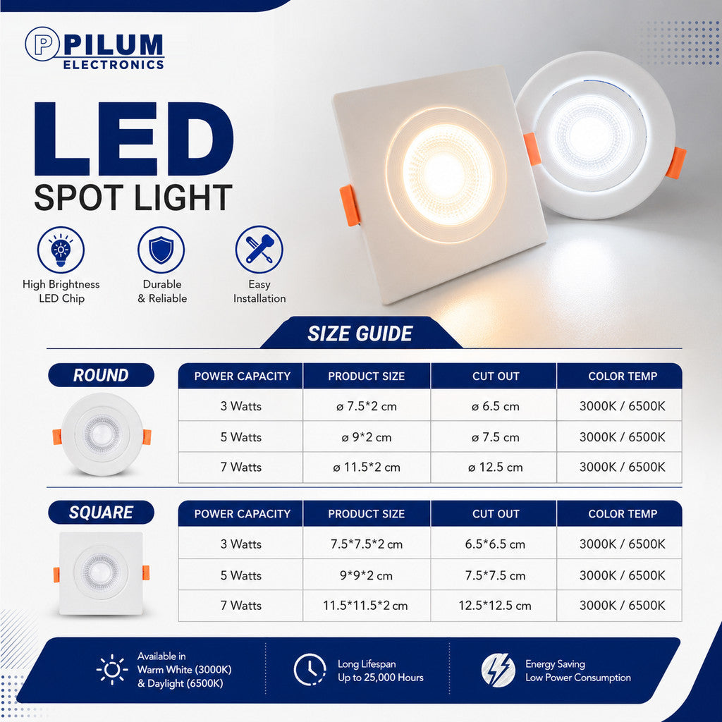 LED Slim Spot Light - Square